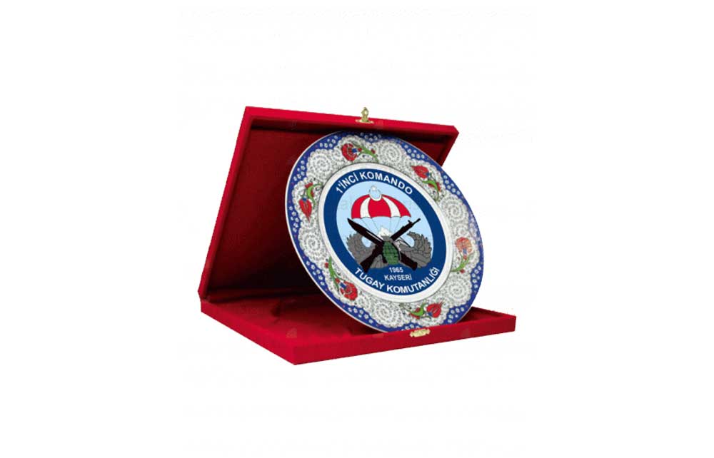 Lacivert Porselen Tabak Plaket